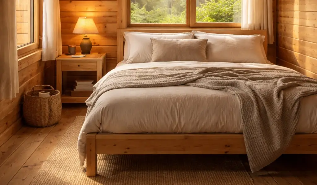 تشک یک کلبه در دل طبیعت